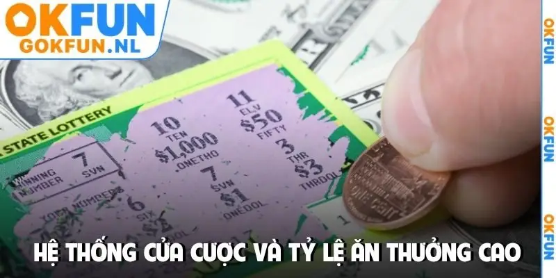 Hệ thống cửa cược và tỷ lệ ăn thưởng cao