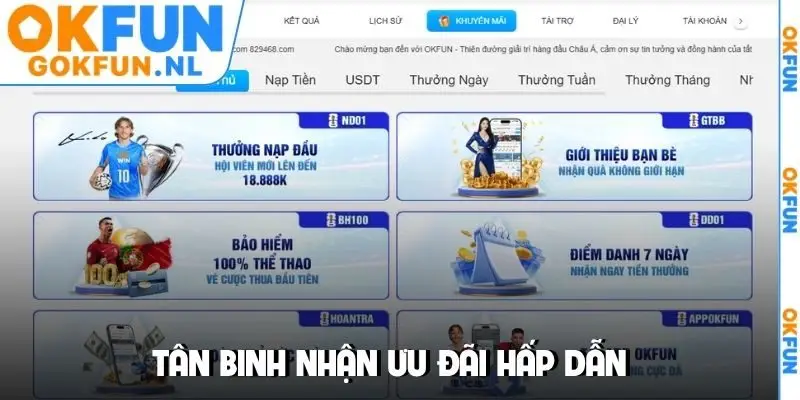 Tân binh nhận ưu đãi hấp dẫn