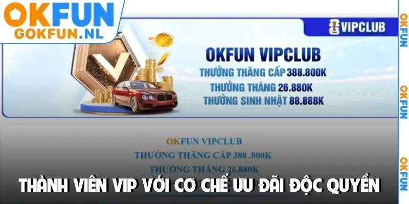 Thành viên VIP với cơ chế ưu đãi độc quyền