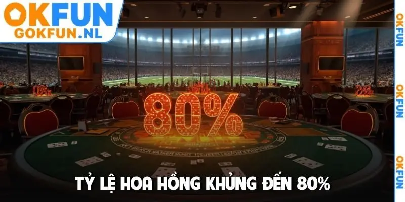 Tỷ lệ hoa hồng khủng đến 80%
